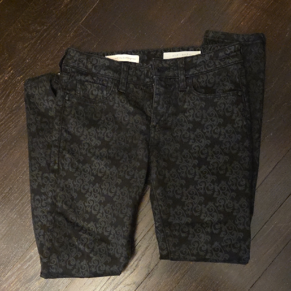 Pilcro and the Letterpress Black Patterned Pants